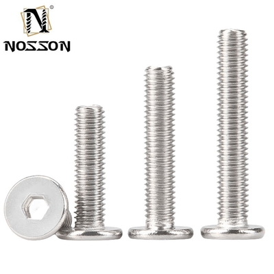 Industrieanwendungen M5 M6 M8 Edelstahl-Ultra-Dünnkopf-Hex-Steckschraube mit Zinkbeschichtung und DIN-Standard