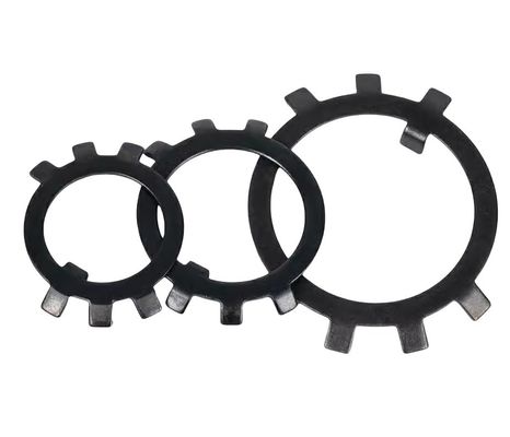 Schwarz-Zink-plattierte Stahl-Runde-Nuss-Rückhalter Sechs-Klau-Anti-Verlust-Rückzug-Flachwaschmaschine für die Allgemeine Industrie DIN Standard 300