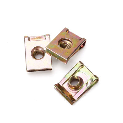 Metrisches Messsystem Stahl U-Typ Federklemmmutter mit Hexagonalkopf Dacromet Beschichtet mit Zink Gelbchromat Plattiert