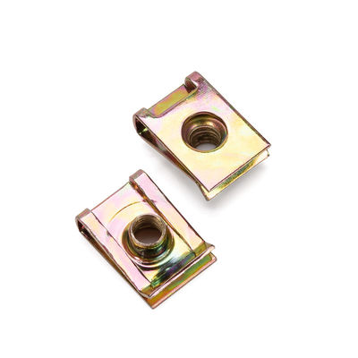 Metrisches Messsystem Stahl U-Typ Federklemmmutter mit Hexagonalkopf Dacromet Beschichtet mit Zink Gelbchromat Plattiert