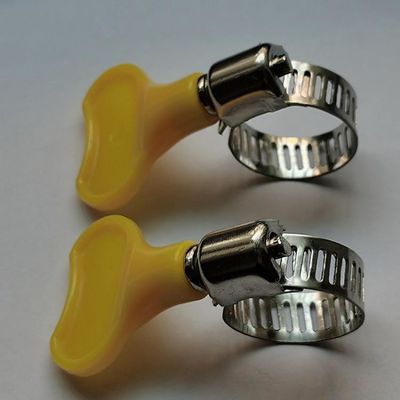 Individuelle GB-Standard-Edelstahl-Schlauchklemme amerikanischen Typs mit Plastik-Schmetterlingsgriff für Bergbau und Schwerlast