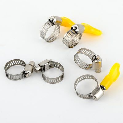 Individuelle GB-Standard-Edelstahl-Schlauchklemme amerikanischen Typs mit Plastik-Schmetterlingsgriff für Bergbau und Schwerlast