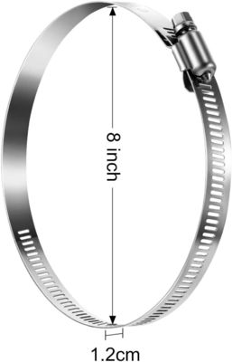 ODM unterstützte Schwerlastklemme 8 Zoll für die allgemeine Industrie 304 Edelstahl verstellbare Kanalklemmen