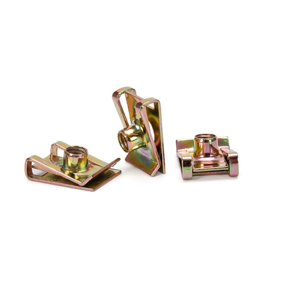 M4-M10 Sechskopfkopf Plain Metal U-förmige Schnellklemmnutten Befestigungsmittel für Eisen, Kohlenstoff, Stahl, Zink, Klemmnut, Reednut, Schwarz
