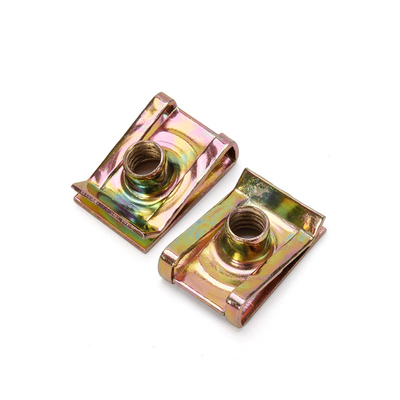 M4-M10 Sechskopfkopf Plain Metal U-förmige Schnellklemmnutten Befestigungsmittel für Eisen, Kohlenstoff, Stahl, Zink, Klemmnut, Reednut, Schwarz