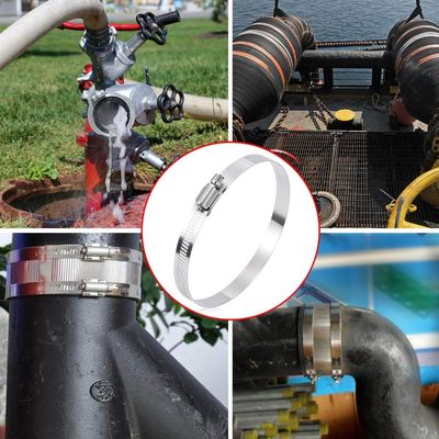 ZINK Finish Heavy Duty Clamp 4 Zoll 304 Edelstahl Schlauch Klammern Kanal Klammer mit Worm Gear Metrisches Messsystem 91-114mm Brennstoffleitung Cl