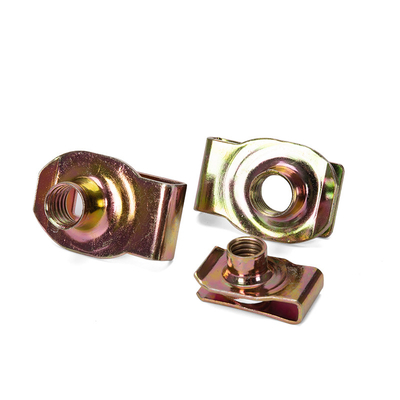 Artikel OEM Präzisionsnut Silber hochbeständig Cadmium beschichtet M8 Spring Stahl U-Typ Clip Nut für die Gesundheitsindustrie