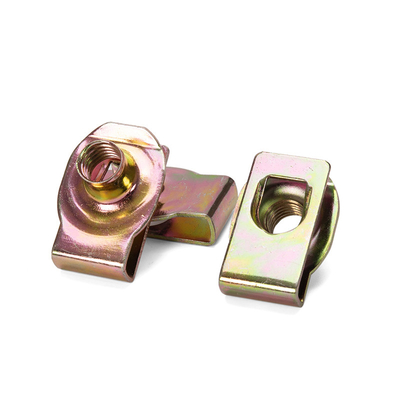 Artikel OEM Präzisionsnut Silber hochbeständig Cadmium beschichtet M8 Spring Stahl U-Typ Clip Nut für die Gesundheitsindustrie