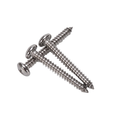 Metrische Edelstahl 304 Pan Head Tapping Schraube Blech Metallschraube mit Käse Kopf und Chromplattiert Finish Din 7981