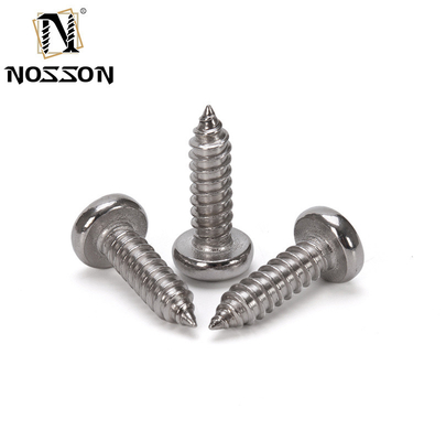 Metrische Edelstahl 304 Pan Head Tapping Schraube Blech Metallschraube mit Käse Kopf und Chromplattiert Finish Din 7981
