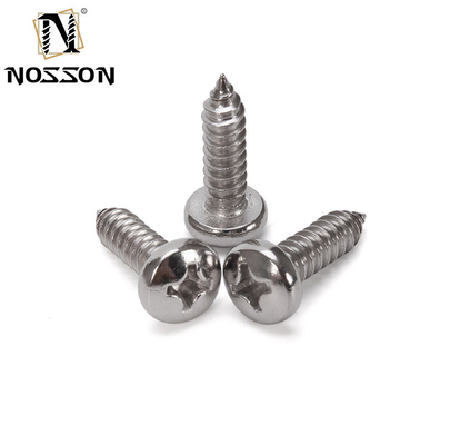 Metrische Edelstahl 304 Pan Head Tapping Schraube Blech Metallschraube mit Käse Kopf und Chromplattiert Finish Din 7981