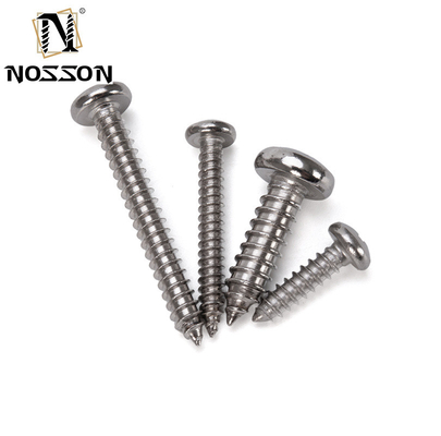 Metrische Edelstahl 304 Pan Head Tapping Schraube Blech Metallschraube mit Käse Kopf und Chromplattiert Finish Din 7981