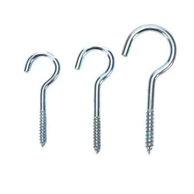 Galvanisierte Veredelung DIN Standard Edelstahl-Augen-Schraubhaken mit verschiedenen Größen M1.6 M2 M2.5 M3 M4 M5 M6 M8 M10 M12 M14 M16 M20
