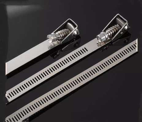 Selbstverriegelnde Kabelbindungen aus Edelstahl für schwere Anwendungen 4.6*300mm SS304/316 Fscat