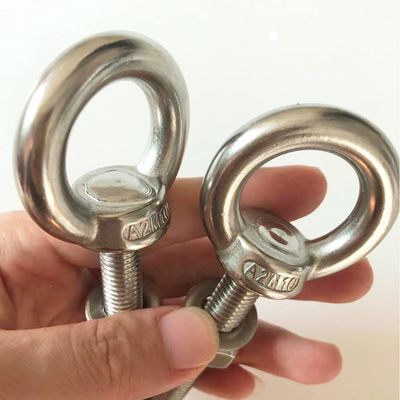 JIS Standard Korrosionsbeständige Edelstahl-Draht-Liftenring Schulter-Augenbolzen 3/8 &quot;X 2,75&quot; mit Nüssen und Waschmaschine