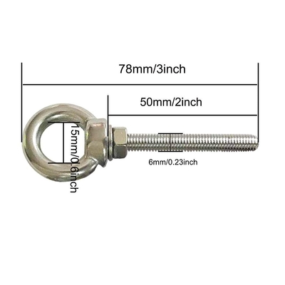 INCH-Messsystem Edelstahl-Augenbolzen M6 Schulter 1/4 &quot;X 2&quot; Schwerlast-Augenbolzen Schrauben zum Heben