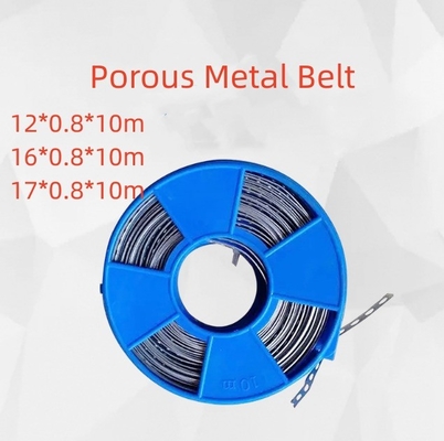 100% Qualitätskontrolle bestanden Hohe Haltbarkeit Perforiertes Stahlband Kunststoff Sprühband Metall Weiß und langlebige Leistung Breite 12 mm