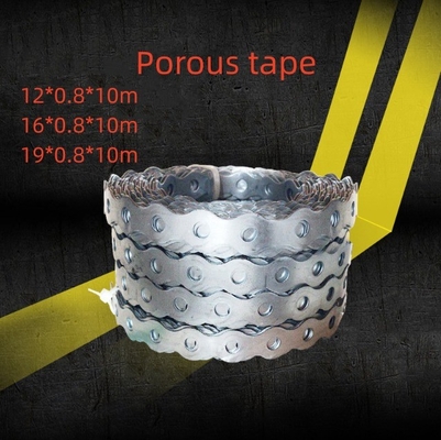 100% Qualitätskontrolle bestanden Hohe Haltbarkeit Perforiertes Stahlband Kunststoff Sprühband Metall Weiß und langlebige Leistung Breite 12 mm