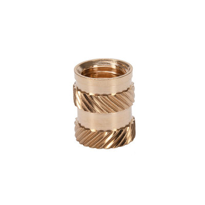 M2 M3 M6 M8 Knurled Brass Thread Zylindrische Kupferstange Vertikale Spritzgießung Formen Messing Einsatzmuttern für Stahl Messing