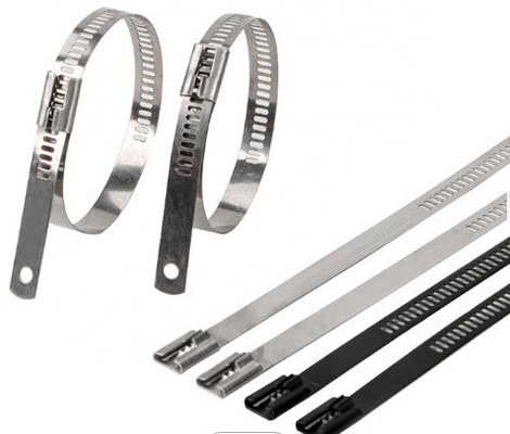 Selbstverriegelung Metall Wrap Kabel Krawatte Ball Lock JIS Standard PVC beschichtet Edelstahl Krawatten 7,9mm GB Standard