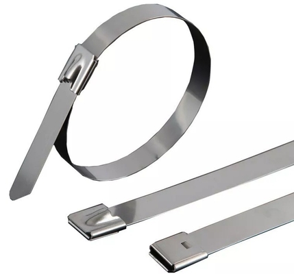 Selbstverriegelung Metall Wrap Kabel Krawatte Ball Lock JIS Standard PVC beschichtet Edelstahl Krawatten 7,9mm GB Standard