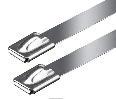Selbstverriegelung Metall Wrap Kabel Krawatte Ball Lock JIS Standard PVC beschichtet Edelstahl Krawatten 7,9mm GB Standard