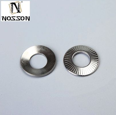 M3 M4 M5 M6 M8 M10 M12 M16 Schließwaschmaschine NFE25511 / SN70093 Französische Waschmaschine Zernförmiger Kegelfederwaschmaschine Edelstahl A2