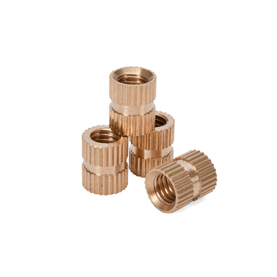Chromplattierte Fertigung für Bergbau Messing Knurled Expansion Insert Nut für M3 M4 M5 M6 M8 M10 M12 1/4 3/8 5/16 Fäden und Langlebigkeit