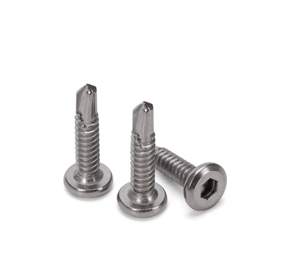 ISO-Standard Galvanisiertes Eisen gegen den Untergang des Kopfes Grade 8 Selbstbohrschraube mit Zinkbeschichtung in INCH Messsystem