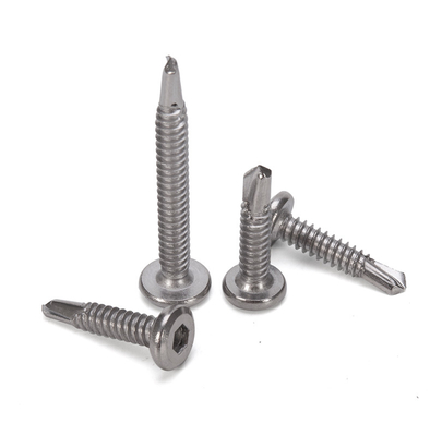 ISO-Standard Galvanisiertes Eisen gegen den Untergang des Kopfes Grade 8 Selbstbohrschraube mit Zinkbeschichtung in INCH Messsystem