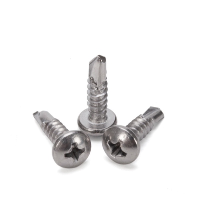 ZINKGEPLATIERTE Edelstahl 304 Kohlenstoffstahl 435 BI Metall Hexkopf DIN Standard-Selbstbohrschrauben für Blechmetall
