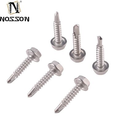 ST4.2 Metrisches Messsystem Kohlenstoffstahl Dacromet Hexkopf-Selbstbohrschraube mit Flansche zur industriellen Festigkeit