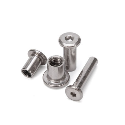 Metrische Plain Finish Edelstahl A2 A4 Countersunk Flat Head Hex Socket Möbel Anschluss Hülse Fass Nuss für Möbel