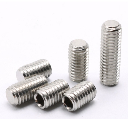 Messingdreh-Grab-Schrauben Flat Point Hexagon Socket Set Schrauben M3 M4 M5 M6 M8 M10 M12 DIN-Standard für mechanische Drähte