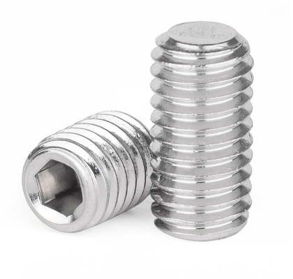 Messingdreh-Grab-Schrauben Flat Point Hexagon Socket Set Schrauben M3 M4 M5 M6 M8 M10 M12 DIN-Standard für mechanische Drähte