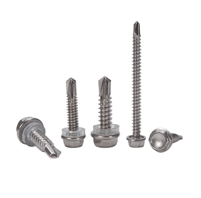 5/16 M8 Galvanisierte Hexkopf-Selbstbohrschrauben Metrische Edelstahl-Tek-Schrauben mit Gummiwaschmaschine für das Dach