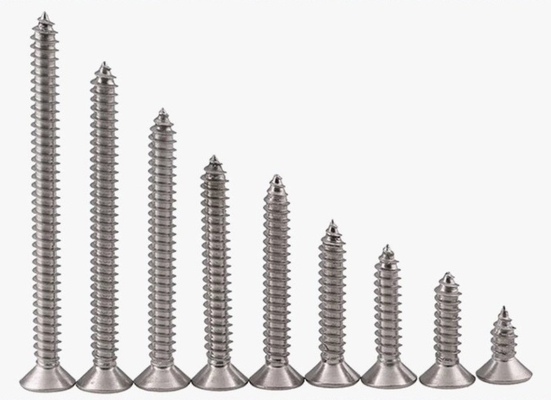 ANSI/ASME-Standard SS304 SS316 Edelstahl-Self-Tapping-Deckschraube DIN7982 für Korrosionsbeständige Bauwerke