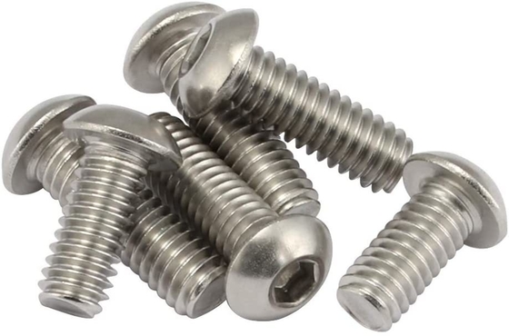 1/4-20 x 1/2 Zoll Knopfkopf Steckdose Kappe Bolzen 18-8 Edelstahl 304 Plain Finish Full Thread Allen Hex Drive Pan Kopf