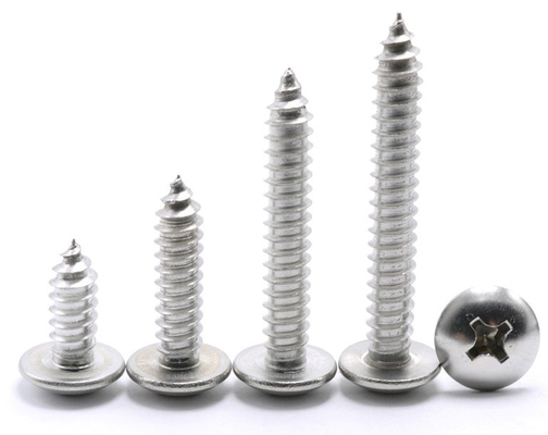 Galvanisierte Veredelung aus Edelstahl Selbstschraubschraube M1.2 M1.4 M1.7 M2 M2.3 M2.6 M3 M3.5 M4 M4.2 M5 M6 für den Bau