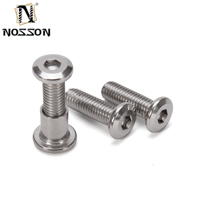 Metrische Qualität 8.8 A2-50 M6 Edelstahl 304 Flat Hex Socket Head Männlich und weiblich Chicago Schrauben mit Nuss DIN Standard