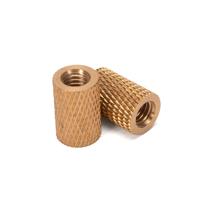 Öl- und Gasindustrie Wesentliche Metrik Messing Knurled Nut in Kupfer eingebettet für M3 M4 M5 M6 M8 M10 M12 1/4 3/8 5/16 Fäden