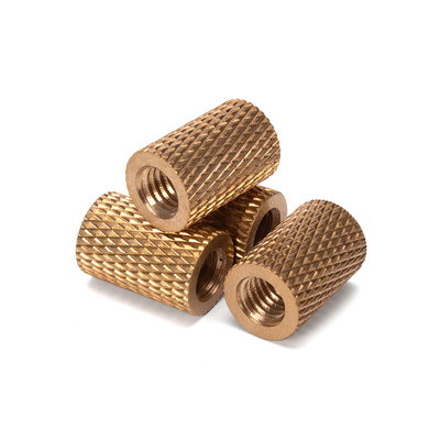 Öl- und Gasindustrie Wesentliche Metrik Messing Knurled Nut in Kupfer eingebettet für M3 M4 M5 M6 M8 M10 M12 1/4 3/8 5/16 Fäden