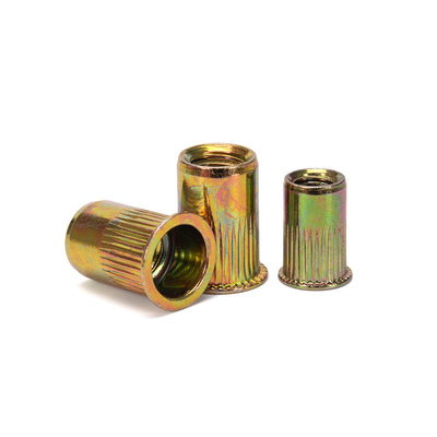 Probe Instock Stahlnickel Rundkörper Flachkopf Nickel-Nuss/metrische Nickel-Nuss Kohlenstoffstahl Gewindeinsätze Nickel Zinkplattiert