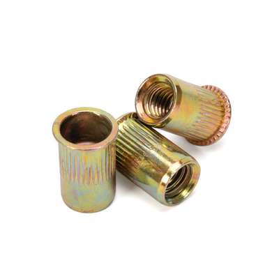 Probe Instock Stahlnickel Rundkörper Flachkopf Nickel-Nuss/metrische Nickel-Nuss Kohlenstoffstahl Gewindeinsätze Nickel Zinkplattiert