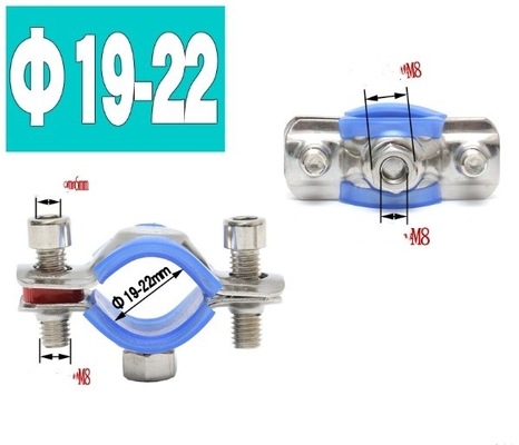 INCH-Messsystem M5 M6 M8 M10 Mutterklemme mit Gummi aus Edelstahl