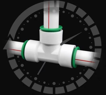 PPR-Fittings Wasserversorgung kundenspezifischer Support ODM Rundkopf Gießen Schnellanschluss für Rohrstecker Verbindung Wasser