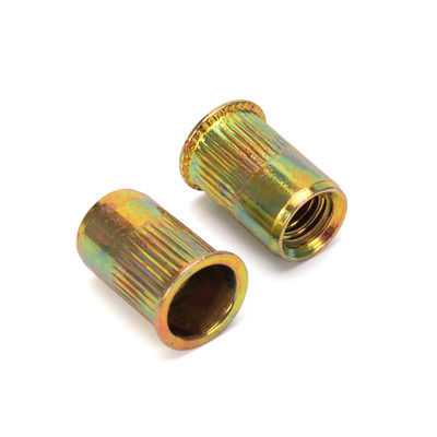 Metrische Zink-Gelb-chromatierte Stahl-Einsatzmuttern für einfache Montage DIN Standard reduzierte Countersunk Head Rivet Nuts