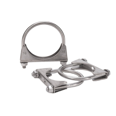 INCH-Messsystemstandard 3,0&quot; Edelstahl-Auspuffklemmen U-Schrauben-Rohrklemmen Nichtstandard