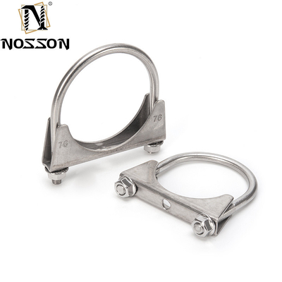 INCH-Messsystemstandard 3,0&quot; Edelstahl-Auspuffklemmen U-Schrauben-Rohrklemmen Nichtstandard