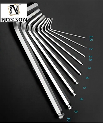 Chrom-beschichtet Allen Hex Schlüssel Z und L Typ Schlüssel 1.5mm 2mm 2.5mm 3mm 4mm 5mm 6mm 8mm 10mm für OBM Support Taily OEM Silber